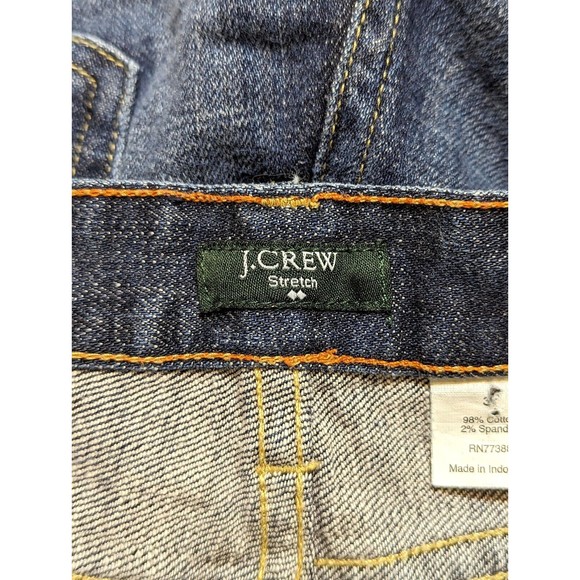 J Crew Matchstick Capri Jeans Womens Size 31 Dark Wash Blue Denim Stretch 31x20 - Picture 10 of 12